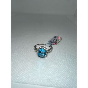 Statement LG 2.6 Ct Topaz and Sapphire Ring